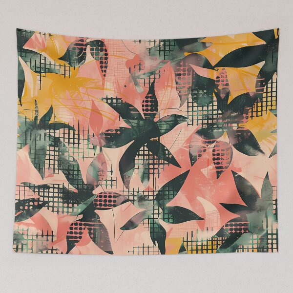 Item preview, "Tropical Acid Washed Houndstooth Digital" designed and sold by Art-Vortex-fr.