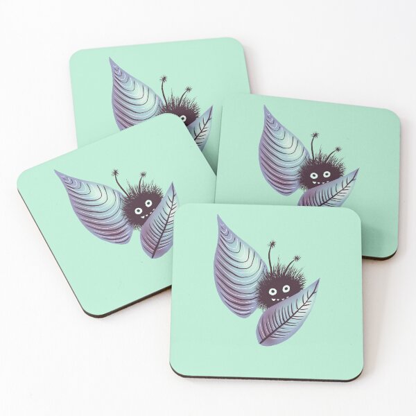 Item preview, Cute Hairy Monster Hidden In Leaves designed and sold by Boriana Giormova.
