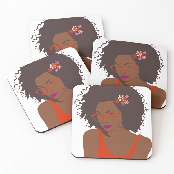 Item preview, Subtle Lesbian Pride Flag Colors Picture of Black Woman designed and sold by Kristalin Glass.