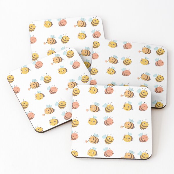 Item preview,  "Buzzing with Joy: Cute Bees Vector Set" designed and sold by hjian8219.