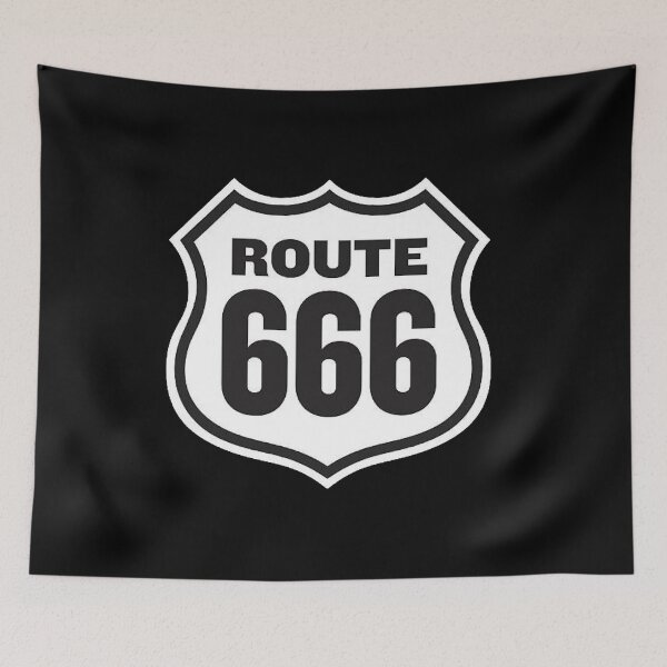 Artikelvorschau, Verkehrsschild, Route 666, Nummer sechs sechs sechs entworfen und verkauft von Numbers-Art.