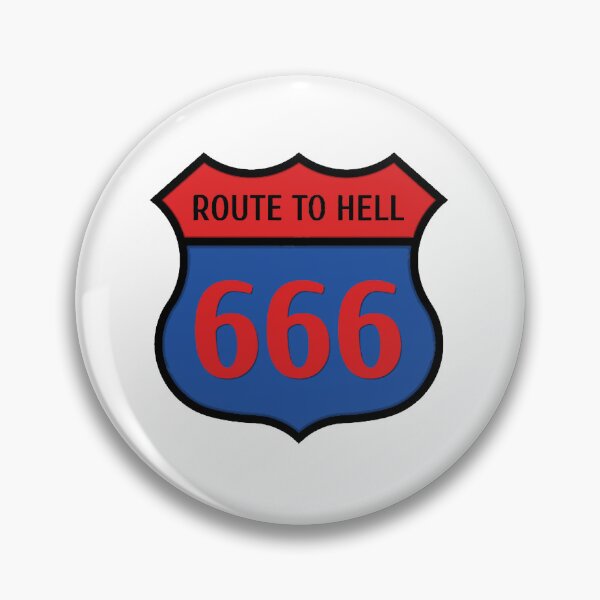 Item preview, traffic sign, route to hell, 666 designed and sold by Numbers-Art.