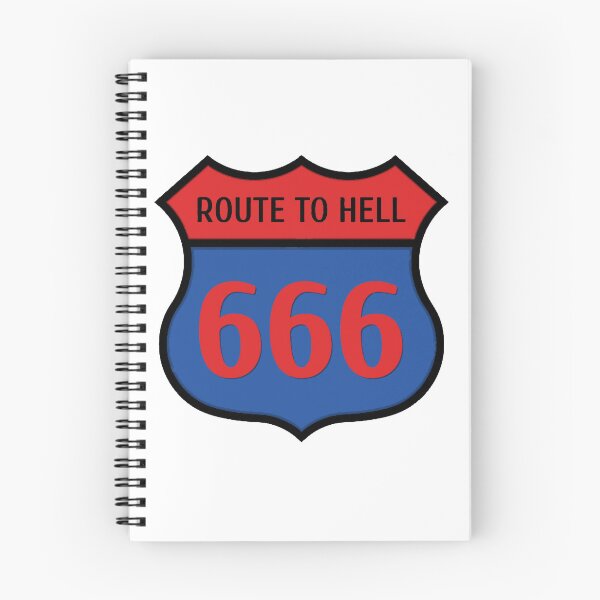 Item preview, traffic sign, route to hell, 666 designed and sold by Numbers-Art.
