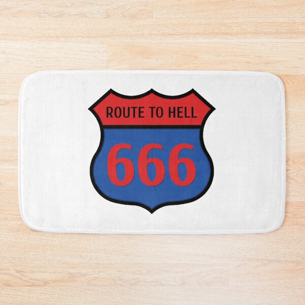 Item preview, traffic sign, route to hell, 666 designed and sold by Numbers-Art.