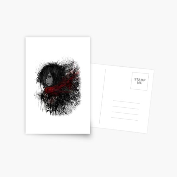 Shingeki no Kyojin Mikasa Ackerman Carte postale