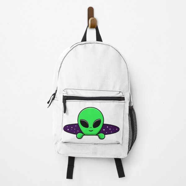 Item preview, Cute green alien climbs out from space hole designed and sold by Aysa Galaxy.