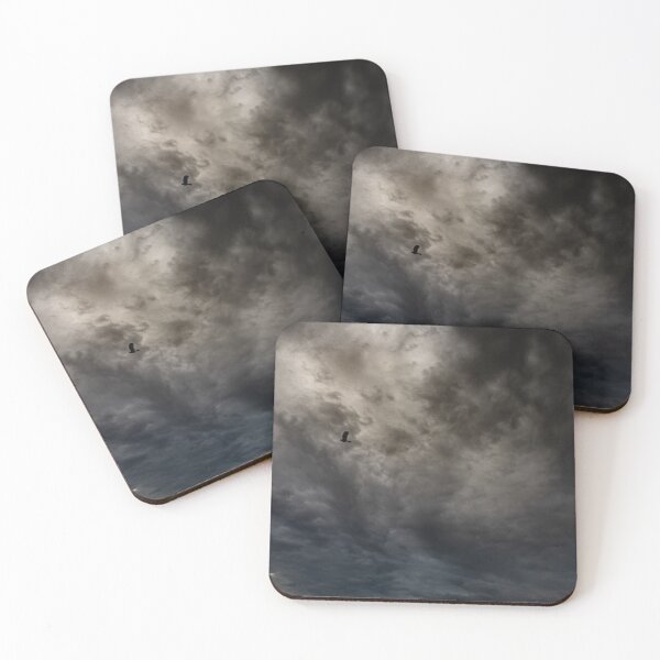 Item preview, bird in stormy sky at sunset designed and sold by ricobarinas.