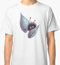 Cute Hairy Creature Hidden In Leaves | Digital Art Classic T-Shirt