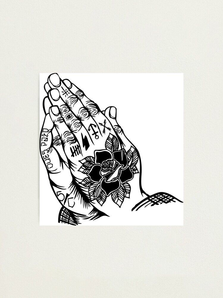 Praying Hands Tattoo Posters for Sale | Redbubble