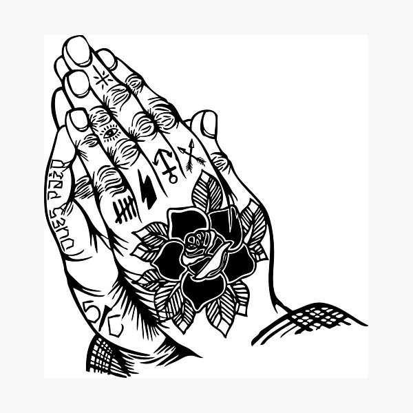 Praying Hands Tattooed