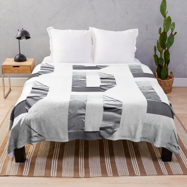 DUCT TAPE LETTER D Throw Blanket