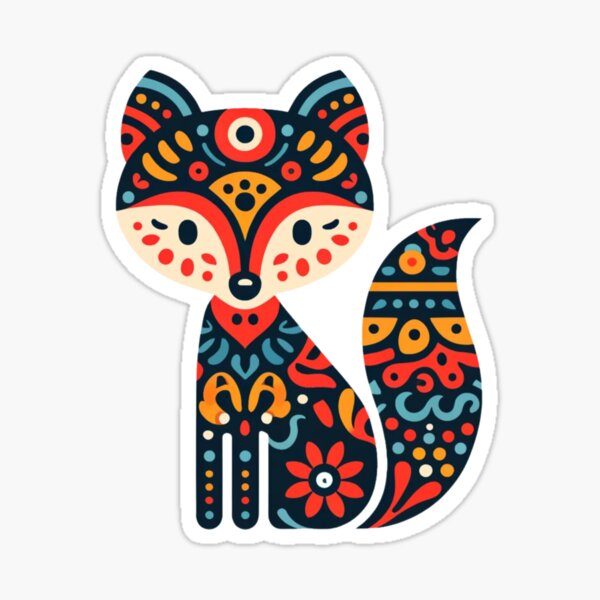Item preview, Whimsical Folk Art Fox Design - Boho Bliss designed and sold by Studio70Nine.