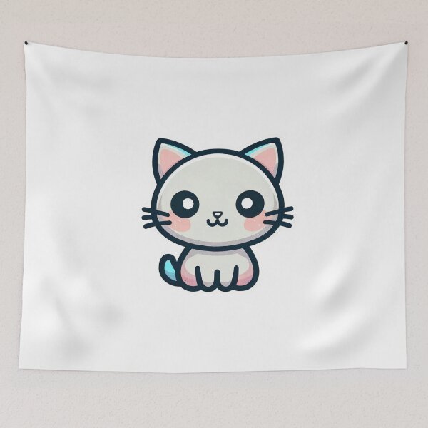 Item preview, Adorable Pastel Kawaii Cat designed and sold by Fiona-Lynn Designs.