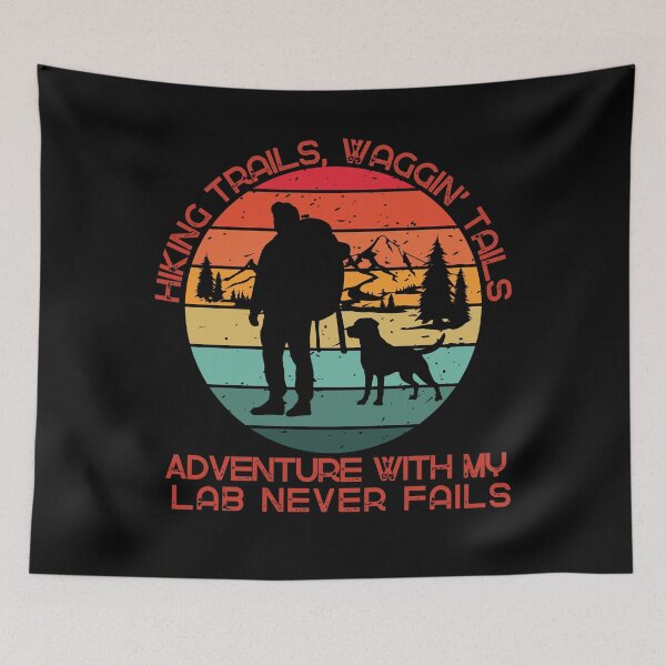 Item preview, Hiking Trails Waggin Tails With My Lab TShirt designed and sold by TheHipGypsea.