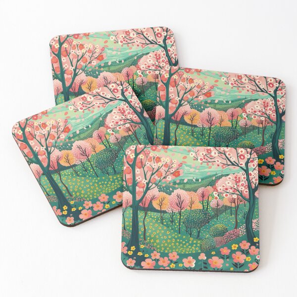 Item preview, Flower tree forest scene designed and sold by PaperieJennifer.