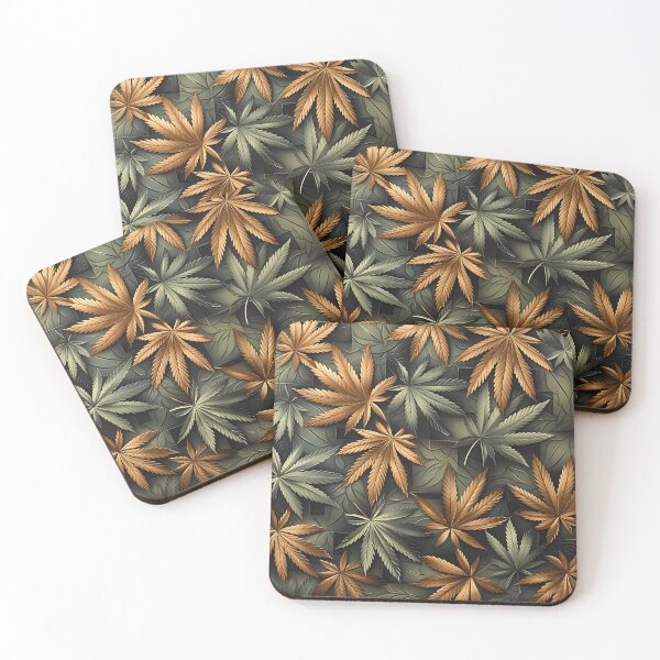 Item preview, Metallic Marijuana Weed Leaf Design designed and sold by CannaCreative.