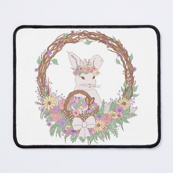 Item preview, Easter Bunny Floral Wreath designed and sold by Chloes-drawings.