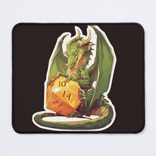 Item preview, Dragon with Dice Table Top Games Sticker designed and sold by VintageVibesKC1.