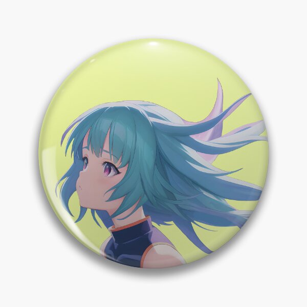 Item preview,  Blue Haired Anime Girl Yellow designed and sold by Jin-Ai.
