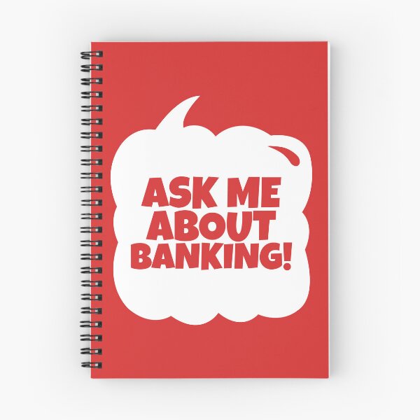 Item preview, Ask Me About Banking Red Speech Bubble designed and sold by MaryAller.