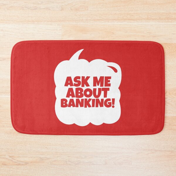 Item preview, Ask Me About Banking Red Speech Bubble designed and sold by MaryAller.