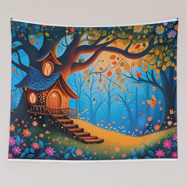 Item preview, It is Nighttime and the Guardian of the Enchanted Forest Realm is Already Asleep. - Naive Art designed and sold by Second Draft Visuals.