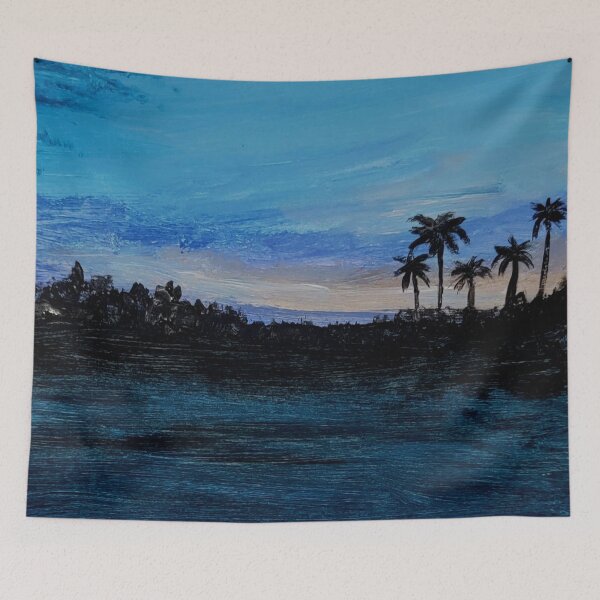 Item preview, Acrylic painting of sunset on the river designed and sold by Jmb67.