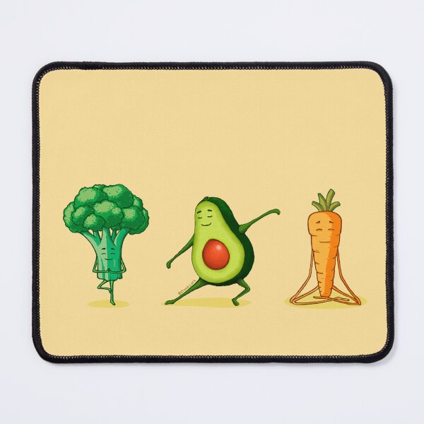 Item preview, Cute yoga veggies: broccoli - avocado - carrot designed and sold by Frank J. Art.