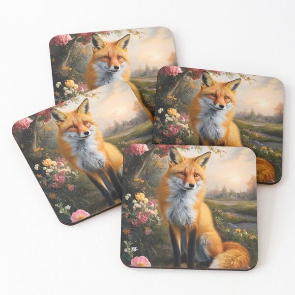 Artikelvorschau, Fuchs-Porträt. Frühlingsfuchs, Blumenfuchs, Vintage-Fuchs, Fuchs-Gemälde, Rembrandt van Rijnstyle entworfen und verkauft von FoxVibes.