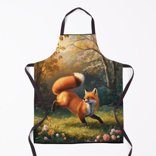 Item preview, Fox Portrait. Spring fox, floral fox, vintage fox, fox painting, Rembrandt van Rijnstyle designed and sold by FoxVibes.