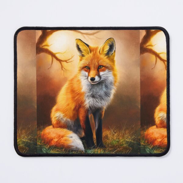 Item preview, Fox Portrait. Spring fox, floral fox, vintage fox, fox painting, Rembrandt van Rijnstyle designed and sold by FoxVibes.