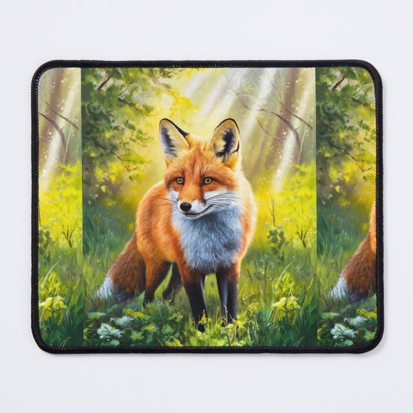 Item preview, Fox Portrait. Spring fox, floral fox, vintage fox, fox painting, Rembrandt van Rijnstyle designed and sold by FoxVibes.