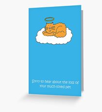 Sympathy on loss of much loved pet cat. Greeting Card