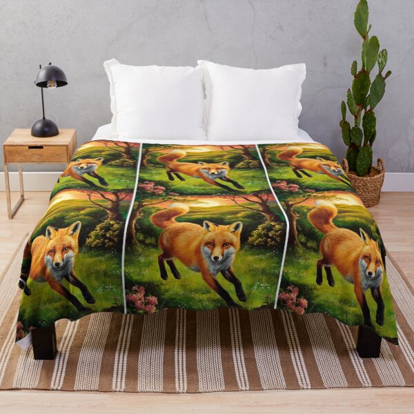 Item preview, Fox Portrait. Spring fox, floral fox, vintage fox, fox painting, Rembrandt van Rijnstyle designed and sold by FoxVibes.