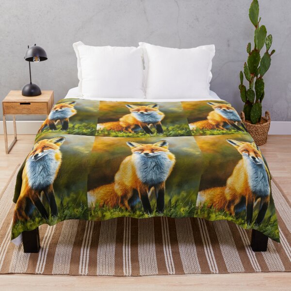 Item preview, Fox Portrait. Spring fox, floral fox, vintage fox, fox painting, Rembrandt van Rijnstyle designed and sold by FoxVibes.