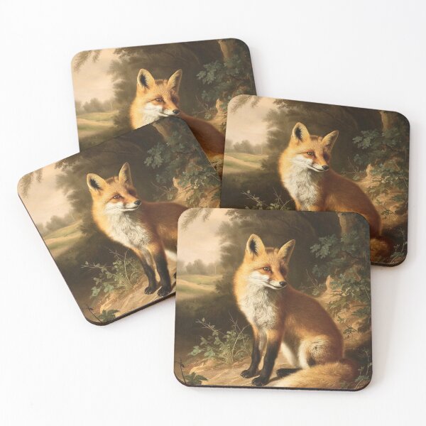 Artikelvorschau, Fuchs-Porträt. Frühlingsfuchs, Blumenfuchs, Vintage-Fuchs, Fuchs-Gemälde, Rembrandt van Rijnstyle entworfen und verkauft von FoxVibes.