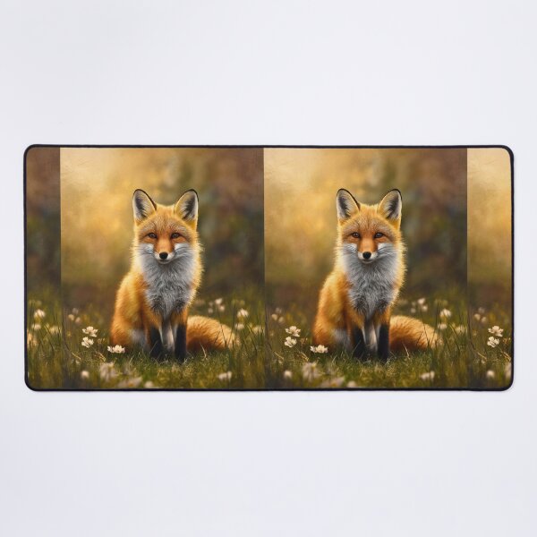 Item preview, Fox Portrait. Spring fox, floral fox, vintage fox, fox painting, Rembrandt van Rijnstyle designed and sold by FoxVibes.