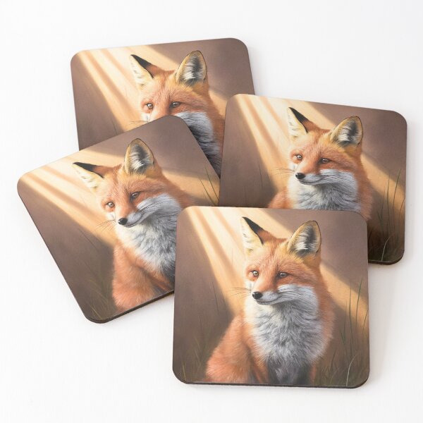 Item preview, Fox Portrait. Spring fox, floral fox, vintage fox, fox painting, Rembrandt van Rijnstyle designed and sold by FoxVibes.