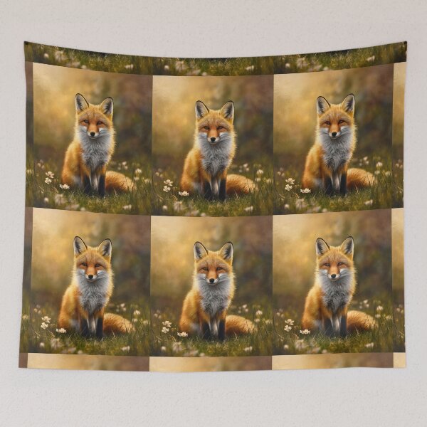 Artikelvorschau, Fuchs-Porträt. Frühlingsfuchs, Blumenfuchs, Vintage-Fuchs, Fuchs-Gemälde, Rembrandt van Rijnstyle entworfen und verkauft von FoxVibes.