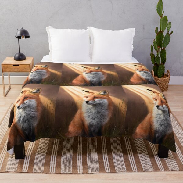 Item preview, Fox Portrait. Spring fox, floral fox, vintage fox, fox painting, Rembrandt van Rijnstyle designed and sold by FoxVibes.