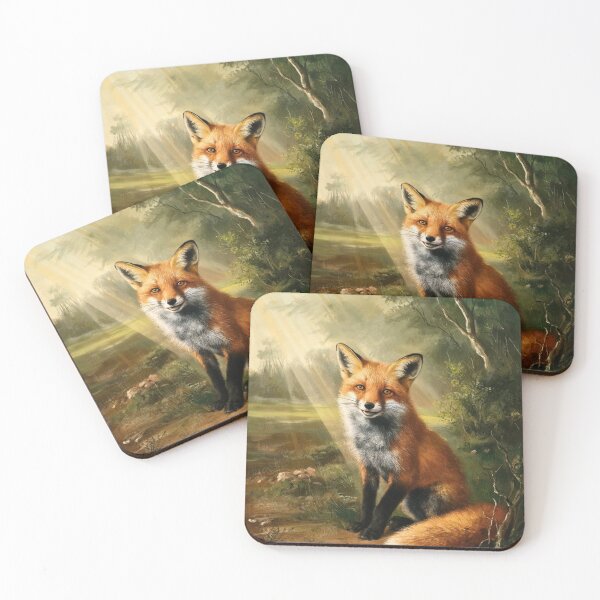 Artikelvorschau, Fuchs-Porträt. Frühlingsfuchs, Blumenfuchs, Vintage-Fuchs, Fuchs-Gemälde, Rembrandt van Rijnstyle entworfen und verkauft von FoxVibes.