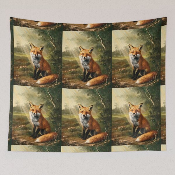 Artikelvorschau, Fuchs-Porträt. Frühlingsfuchs, Blumenfuchs, Vintage-Fuchs, Fuchs-Gemälde, Rembrandt van Rijnstyle entworfen und verkauft von FoxVibes.