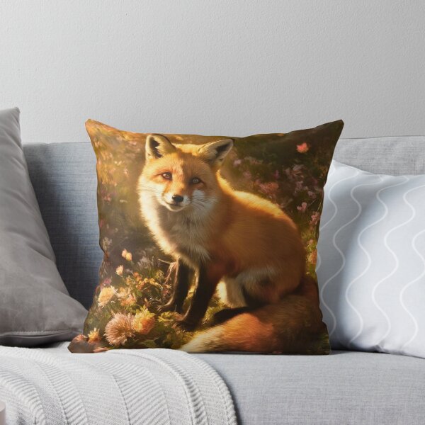 Item preview, Fox Portrait. Spring fox, floral fox, vintage fox, fox painting, Rembrandt van Rijnstyle designed and sold by FoxVibes.