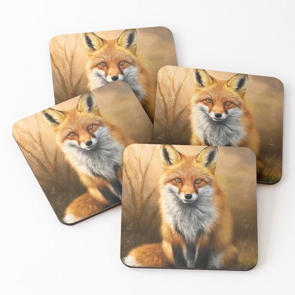 Item preview, Fox Portrait. Spring fox, floral fox, vintage fox, fox painting, Rembrandt van Rijnstyle designed and sold by FoxVibes.