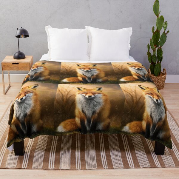 Item preview, Fox Portrait. Spring fox, floral fox, vintage fox, fox painting, Rembrandt van Rijnstyle designed and sold by FoxVibes.