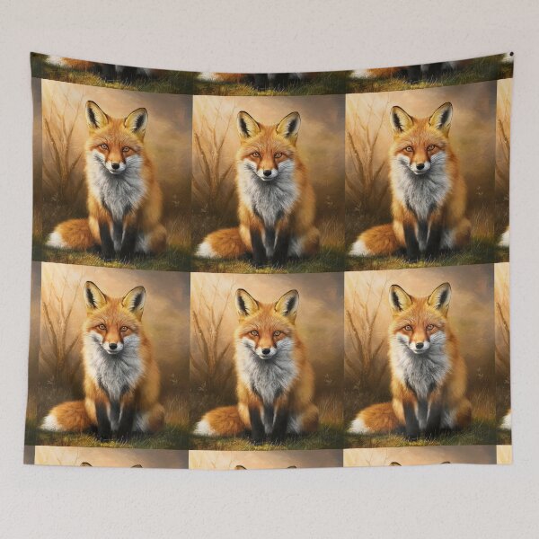 Artikelvorschau, Fuchs-Porträt. Frühlingsfuchs, Blumenfuchs, Vintage-Fuchs, Fuchs-Gemälde, Rembrandt van Rijnstyle entworfen und verkauft von FoxVibes.
