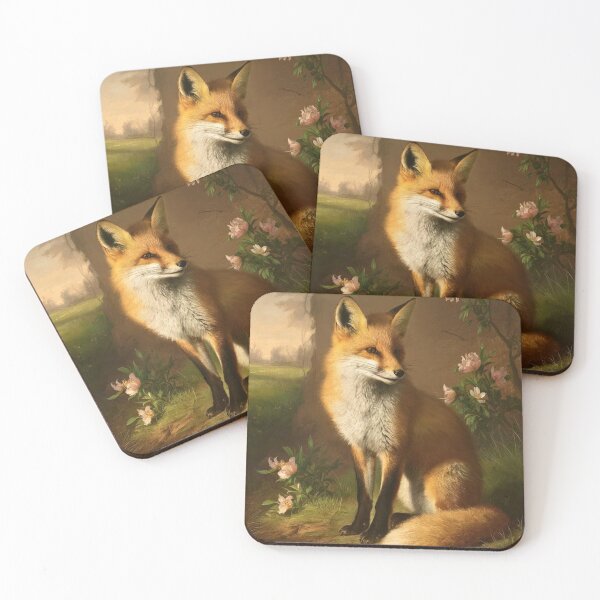 Artikelvorschau, Fuchs-Porträt. Frühlingsfuchs, Blumenfuchs, Vintage-Fuchs, Fuchs-Gemälde, Rembrandt van Rijnstyle entworfen und verkauft von FoxVibes.