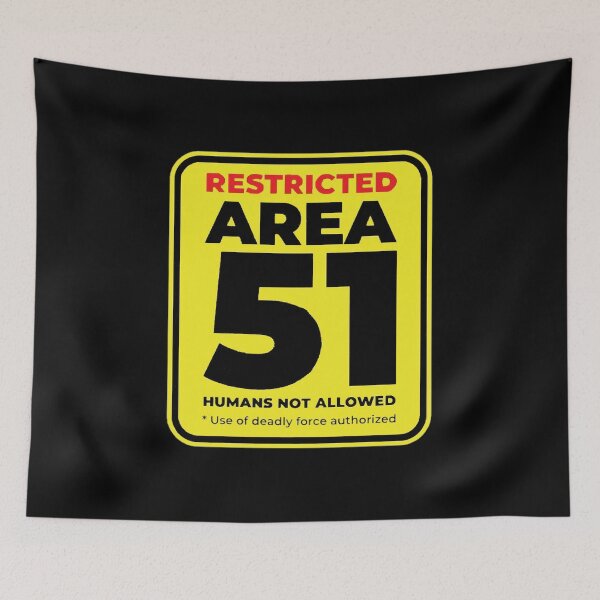 Item preview, signpost, area 51, restricted designed and sold by Numbers-Art.
