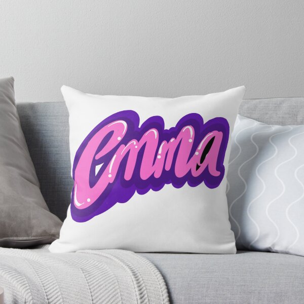 Artikelvorschau, Emma, beliebter Vorname für Mädchen in rosa Schreibschrift mit violetter Umrandung. Personalisierter, individueller Name Emma entworfen und verkauft von Artonmytee.