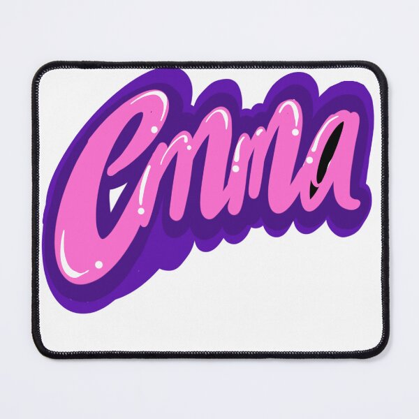 Artikelvorschau, Emma, beliebter Vorname für Mädchen in rosa Schreibschrift mit violetter Umrandung. Personalisierter, individueller Name Emma entworfen und verkauft von Artonmytee.